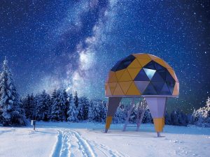 最近火热的网红星空房一直被各大景区追捧，360度星空穹顶带给游客的全景体验